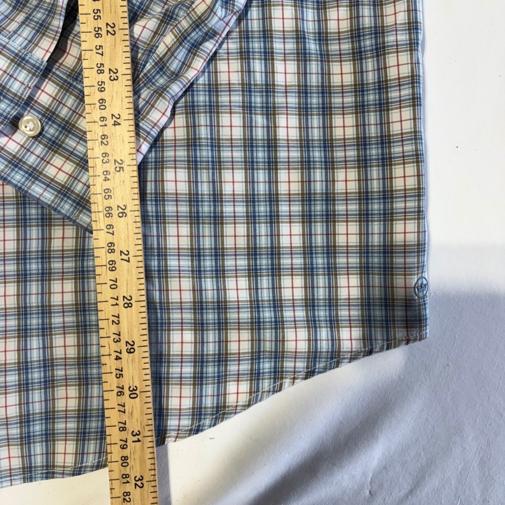 Peter Millar Crown Crafted Shirt XL Blue Plaid Long Sleeve Button Down - Picture 5 of 10